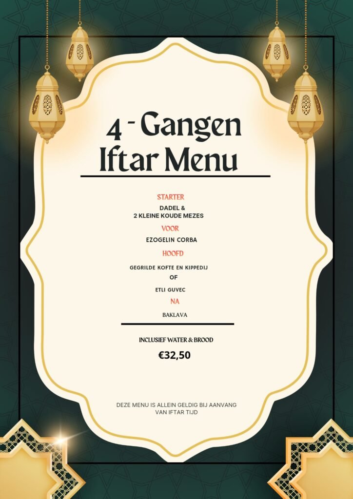 Home Utrecht turkse restaurant ramazan menu